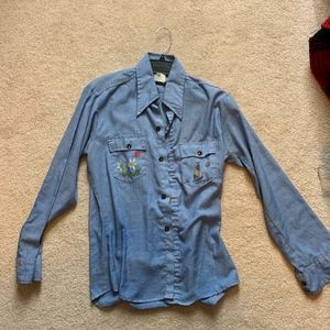 light jean jacket with design